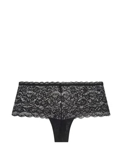 Aubade Rosessence Floral-lace Brief In Black