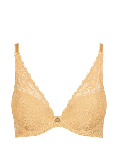 Aubade Rosessence Lace Plunge Bra In Neutral