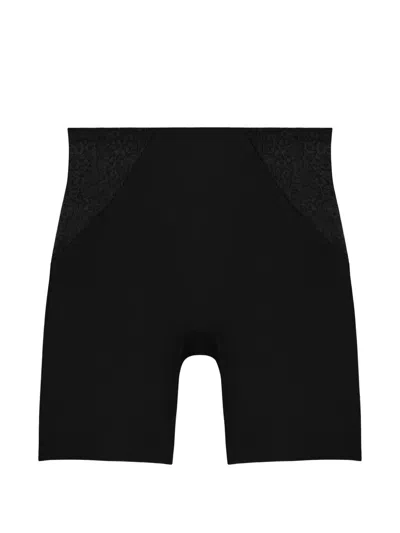 Aubade Sculpt Lace-panel Shapewear Shorts In Black