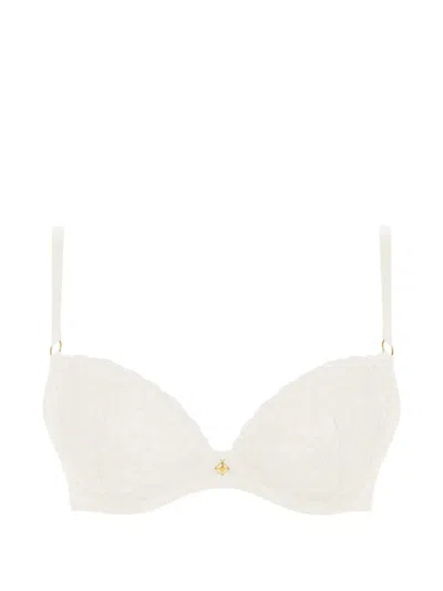 Aubade Secret Memories Embroidered Push-up Bra In White