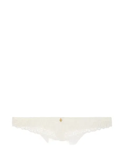 Aubade Secret Memories Lace-trim Thong In White