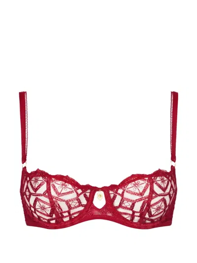 Aubade Sense Of Illusion Embroidered Bra In Red