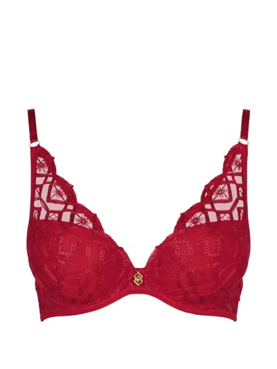 Aubade Sense Of Illusion Plunge Bra In Red
