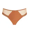 Aubade Sheer Emotion Brazilian Briefs In Brown