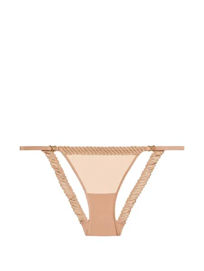 Aubade Sheer Emotion Briefs In Neutral