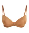 Aubade Sheer Emotion Moulded Plunge Bra In Brown