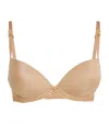 Aubade Sheer Emotion Moulded Plunge Bra In Pink