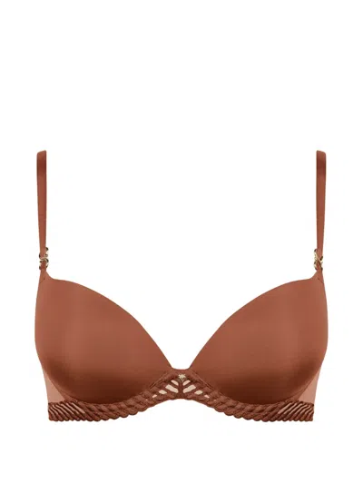Aubade Sheer Emotion Push-up Bra In Brown