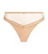 Aubade Womens Tanga Sheer Emotion Embroidered Stretch-woven Briefs Sand In Neutral