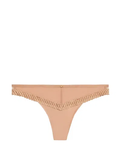 Aubade Sheer Emotion Thong In Neutral