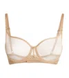 Aubade Sheer Emotion Underwired Half-cup Bra In Multi