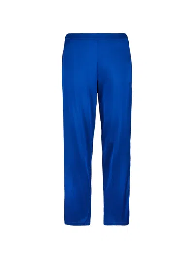 Aubade Silk Desire Embroidered Pyjama Bottoms In Blue