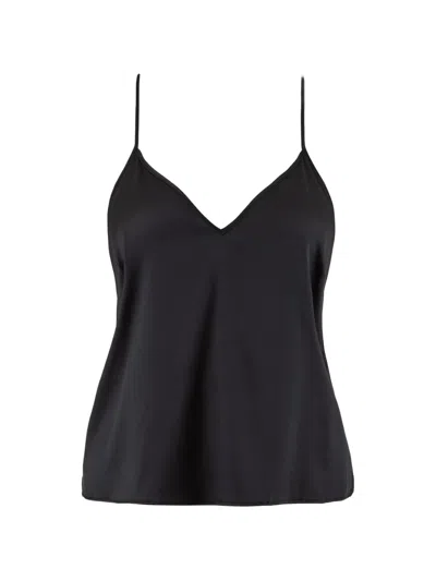 Aubade Silk Desire Lace-trim Pyjama Top In Black