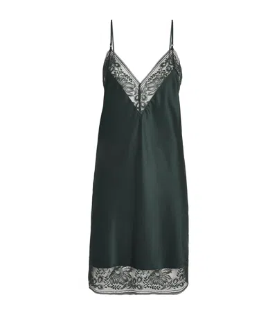 Aubade Silk-blend Midnight Whisper Nightie In Green