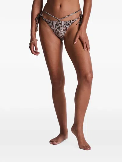 Aubade Snake-print Bikini Bottoms In Black
