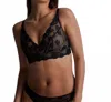 Aubade Softessence Padded Triangle Bralette In Noir In Black
