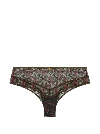 Aubade Sound Of Heart Embroidered Briefs In Multi