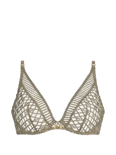 Aubade Stardust Dream Embroidered Bra In Gray