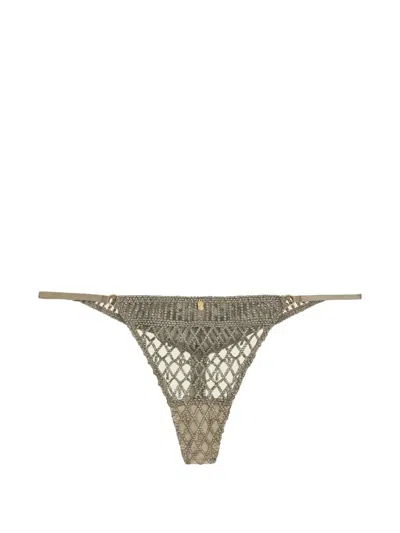 Aubade Stardust Dream Embroidered Briefs In Gray