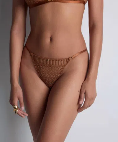 Aubade Stardust Dream Minicoeur Brief In Amber Gold In Multi