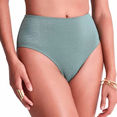 Aubade Summer Glow High Waisted Brief Bikini Bottom In Aqua In Green