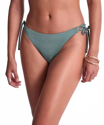Aubade Summer Glow Mini Coeur Bikini Bottom In Aqua In Blue