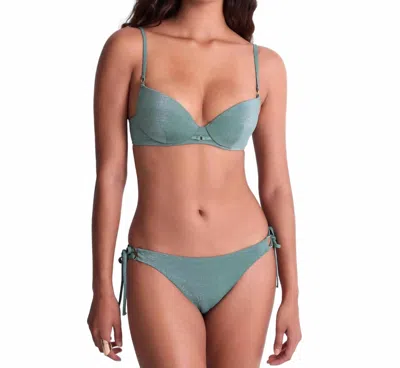 Aubade Summer Glow Plunge Padded Bikini Top In Aqua In Green