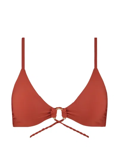 Aubade Summer Journey Triangle Bikini Top In Red