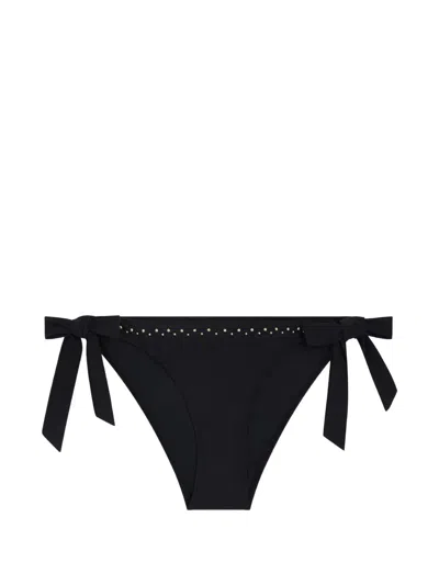 Aubade Summer Stars Studded Bikini Bottoms In Black