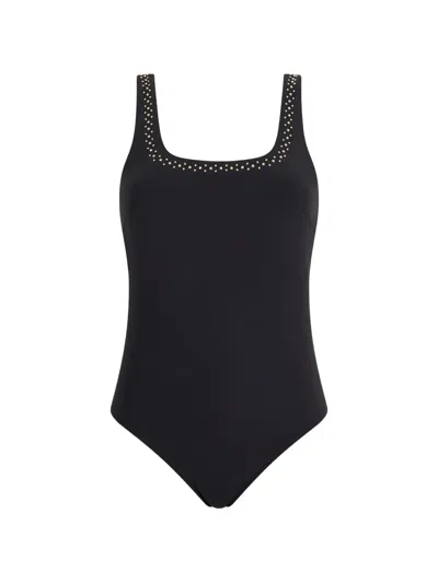 Aubade Summer Stars Studded Swimsuit In Black