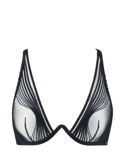 Aubade Sumptuous Waves Triangle Bra In Black