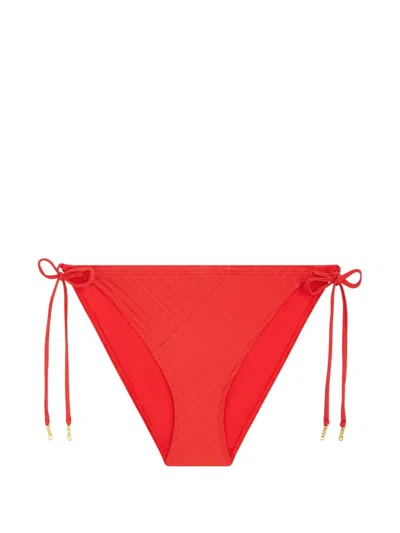 Aubade Sun Pop Side-tie Bikini Bottoms In Red