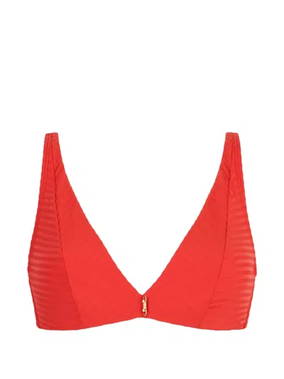 Aubade Sun Pop Triangle Bikini Top In Red
