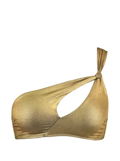 Aubade Sunlight Glow One-shoulder Bikini Top In Neutral