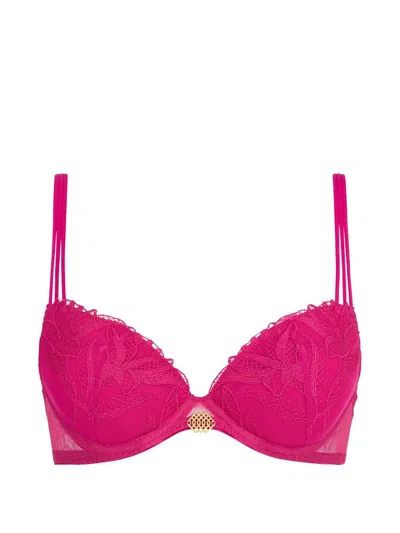 Aubade Sweet Euphoria Embroidered Push-up Bra In Pink
