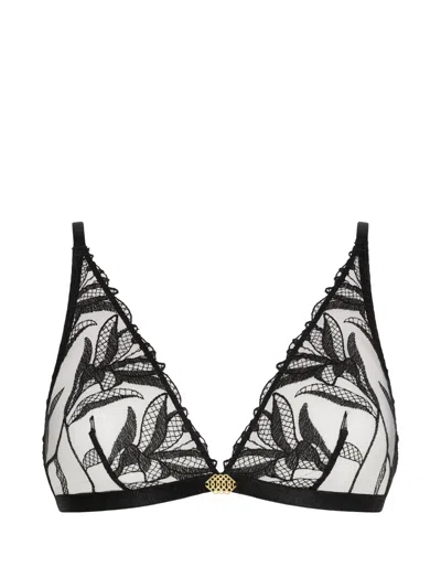 Aubade Sweet Euphoria Embroidered Triangle Bra In Black