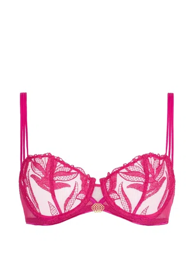 Aubade Sweet Euphoria Floral-embroidered Bra In Purple