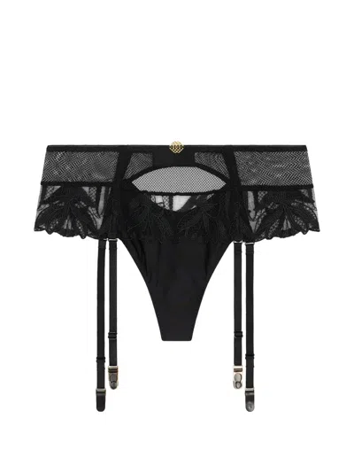 Aubade Sweet Euphoria Suspender Thong In Black