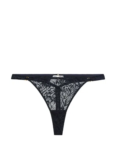 Aubade The Night Before Lace Thong In Black
