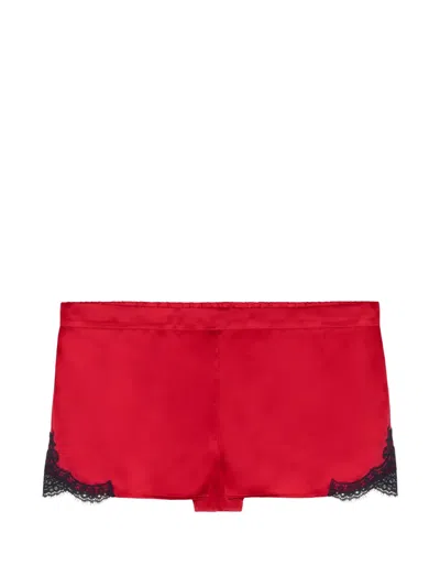 Aubade Toi Mon Amour Lace-trim Pajamas In Red