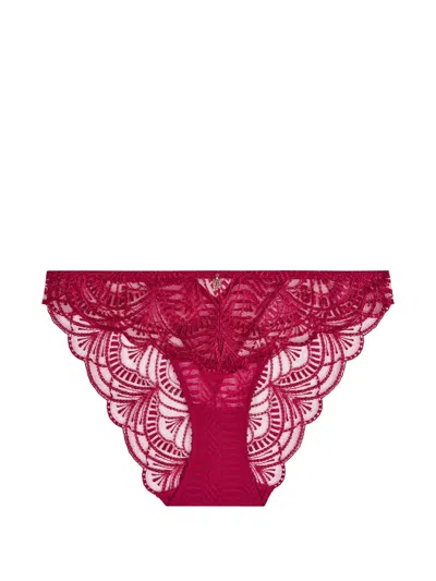 Aubade Vibes Embroidered Briefs In Red