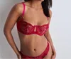 Aubade Vibes Half Cup Balconette Bra In Love Potion Red In Multi