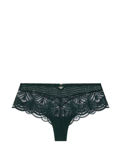 Aubade Vibes Lace-embroidered Briefs In Green