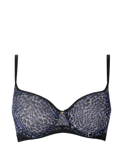 Aubade Vibrant Emotion Leopard-print Bra In Blue