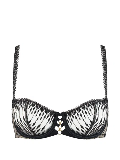 Aubade Voodoo Kiss Embroidered Underwired Bra In Black
