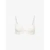 Aubade Womens Opale Kiss Of Love Lace-embellished Woven Bandeau Bra In Opale