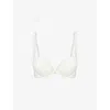 Aubade Womens Opale Kiss Of Love Lace-embellished Woven Plunge Bra In Opale