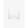 Aubade Womens Opale Kiss Of Love Lace-embellished Woven Bandeau Bra In Opale