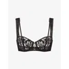 Aubade Womens  After Hours Underwired Half-cup Lace Bra In Black