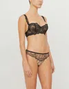 Aubade Danse Stretch-lace Half-cup Bra In Black